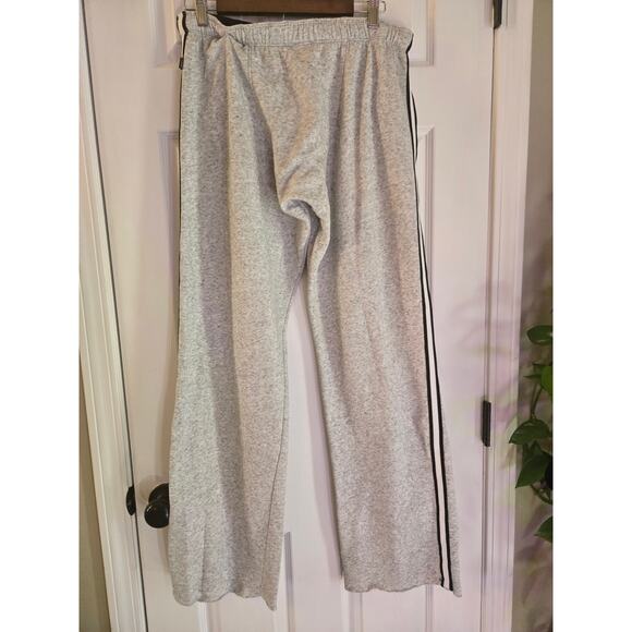 Victoria's Secret PINK Gray Sweatpants Black Stripe Size Small - Picture 2 of 8